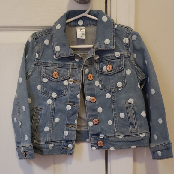 NWOT Carter's 3T Polka Dot Jean Jacket - Picture 1 of 3